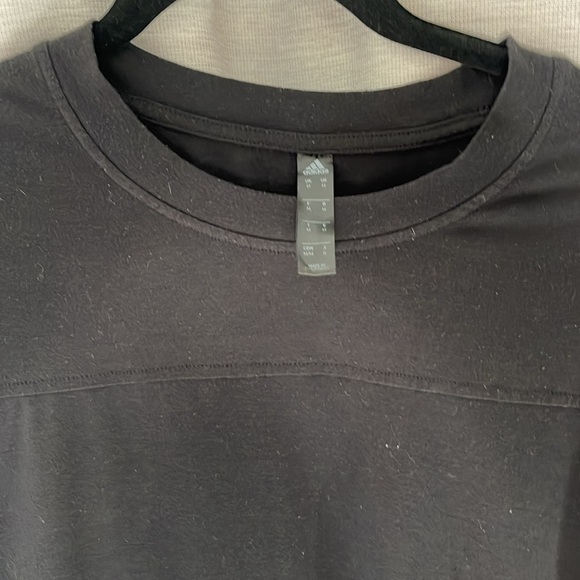 ADIDAS BLACK LONG SLEEVE TEE (M) - Picture 4 of 8